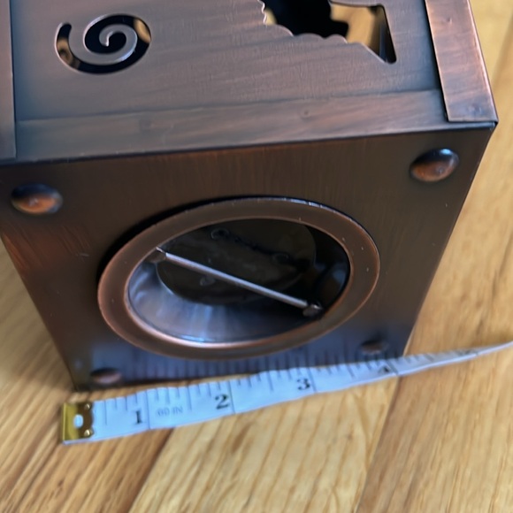 Copper-tone Halloween Jack-o-lantern. Includes tea light. - Picture 9 of 9